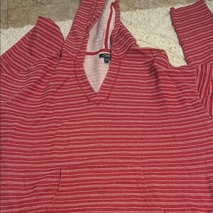 CHAPS Red Striped Hoodie
